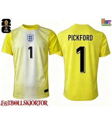 England Jordanien Pickford #1 Målvakt Bortatröja VM 2026 Kortärmad
